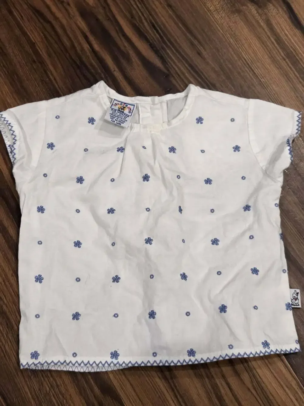 Vintage 90s Sprockets Baby Girl 2-Piece Set Floral Top & Gingham Pants 3-6M